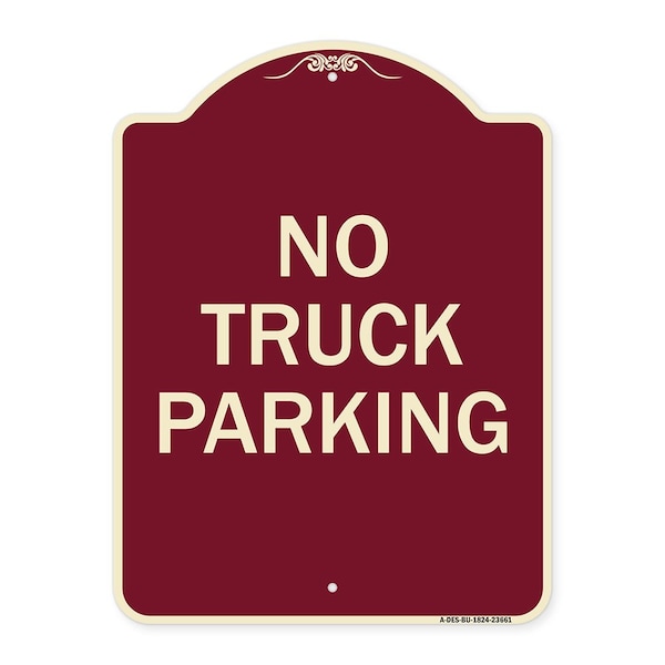 Signmission No Parking No Truck Parking Heavy-Gauge Aluminum Architectural Sign, 24" x 18", BU-1824-23661 A-DES-BU-1824-23661 - main